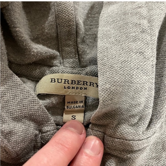 Burberry London Gray Full Zip Performance Long Sleeve hoodie Size S - Picture 3 of 4